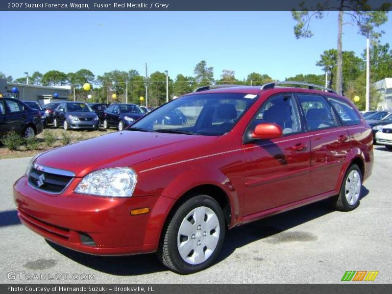 Fusion Red Metallic / Grey 2007 Suzuki Forenza Wagon