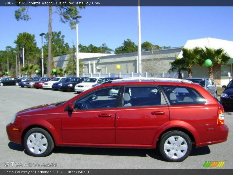 Fusion Red Metallic / Grey 2007 Suzuki Forenza Wagon