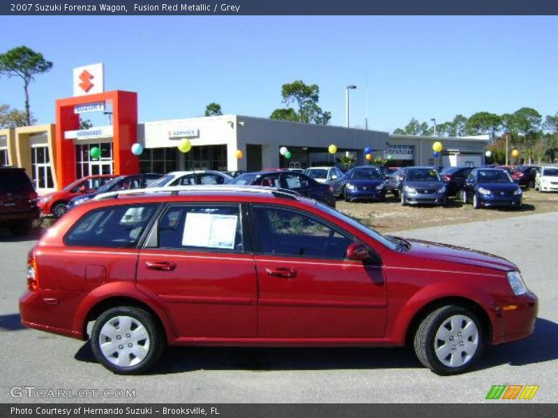 Fusion Red Metallic / Grey 2007 Suzuki Forenza Wagon