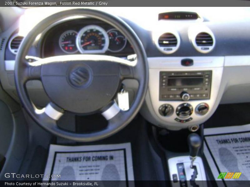 Fusion Red Metallic / Grey 2007 Suzuki Forenza Wagon