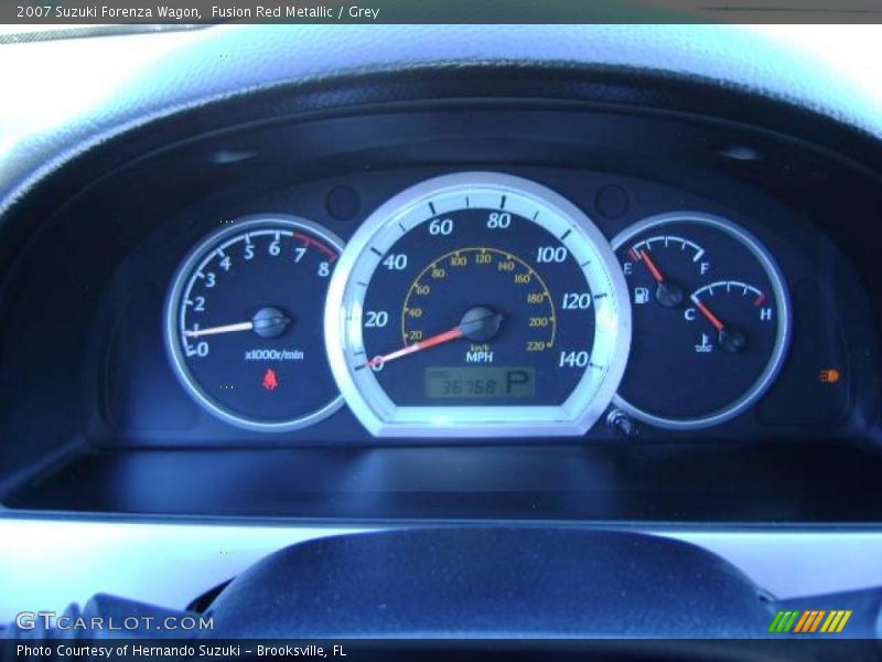 Fusion Red Metallic / Grey 2007 Suzuki Forenza Wagon
