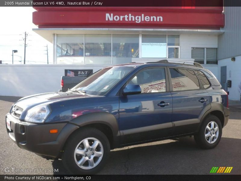 Nautical Blue / Gray 2005 Hyundai Tucson LX V6 4WD