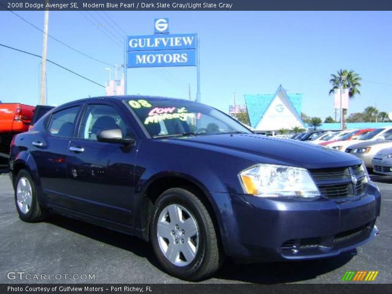 Modern Blue Pearl / Dark Slate Gray/Light Slate Gray 2008 Dodge Avenger SE