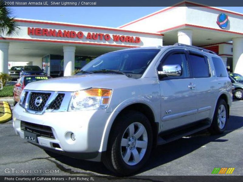 Silver Lightning / Charcoal 2008 Nissan Armada LE