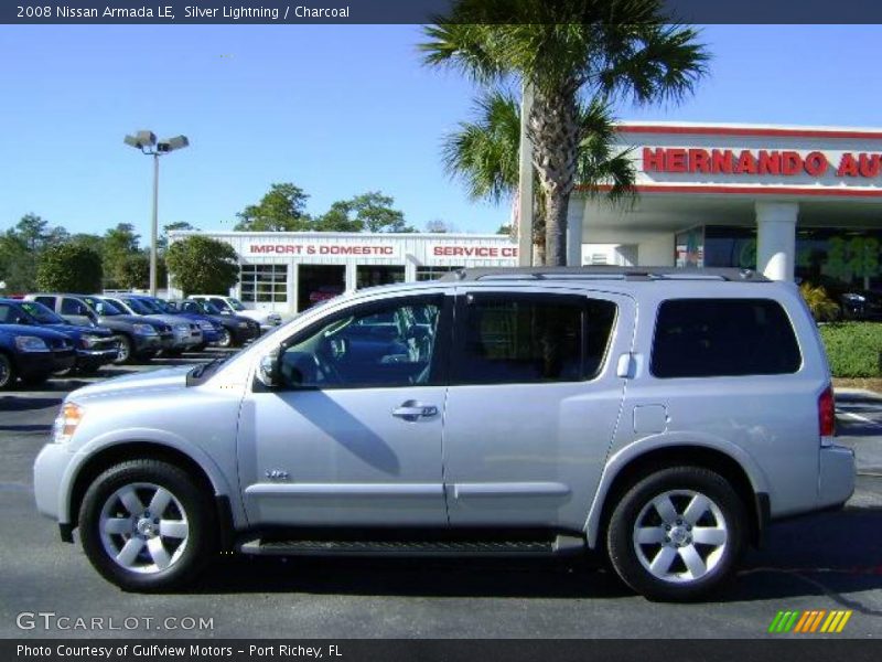 Silver Lightning / Charcoal 2008 Nissan Armada LE