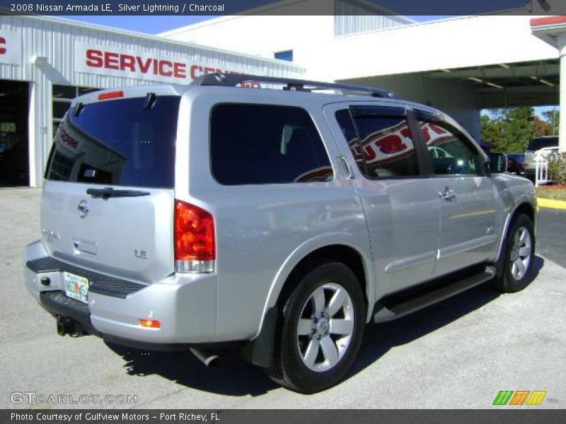Silver Lightning / Charcoal 2008 Nissan Armada LE