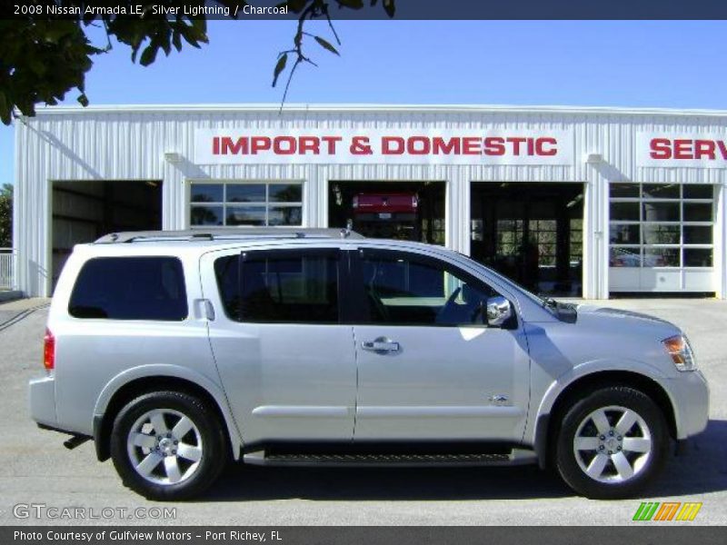 Silver Lightning / Charcoal 2008 Nissan Armada LE