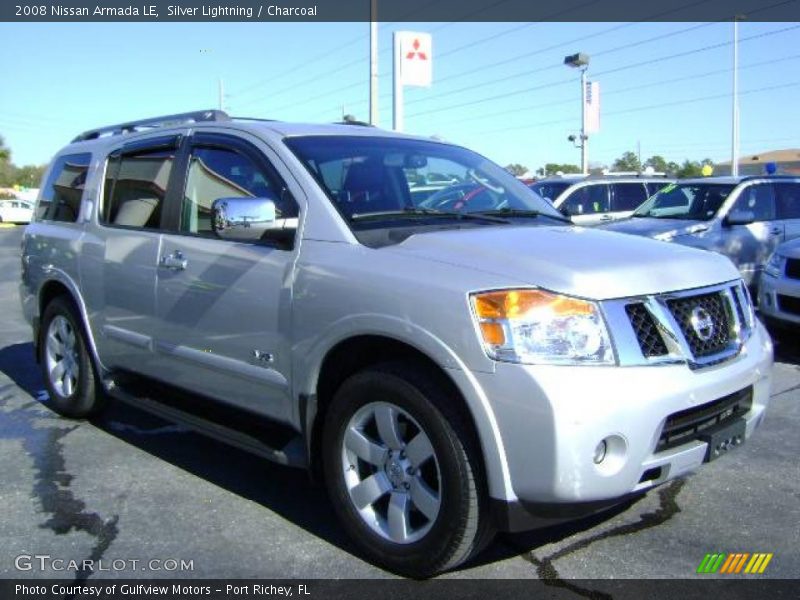 Silver Lightning / Charcoal 2008 Nissan Armada LE