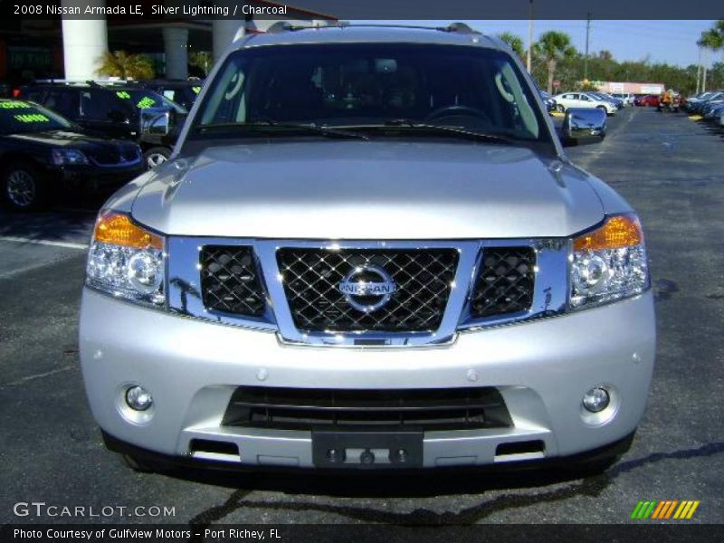Silver Lightning / Charcoal 2008 Nissan Armada LE