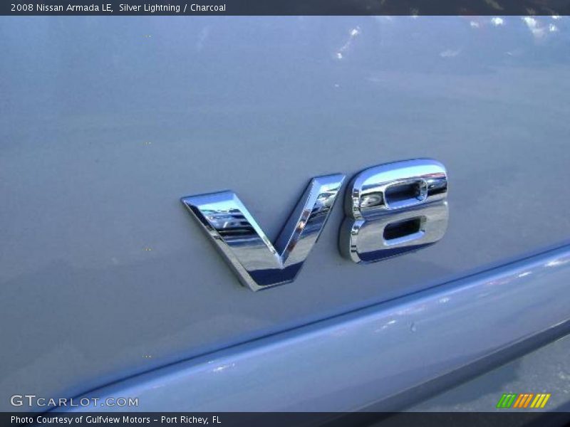 Silver Lightning / Charcoal 2008 Nissan Armada LE