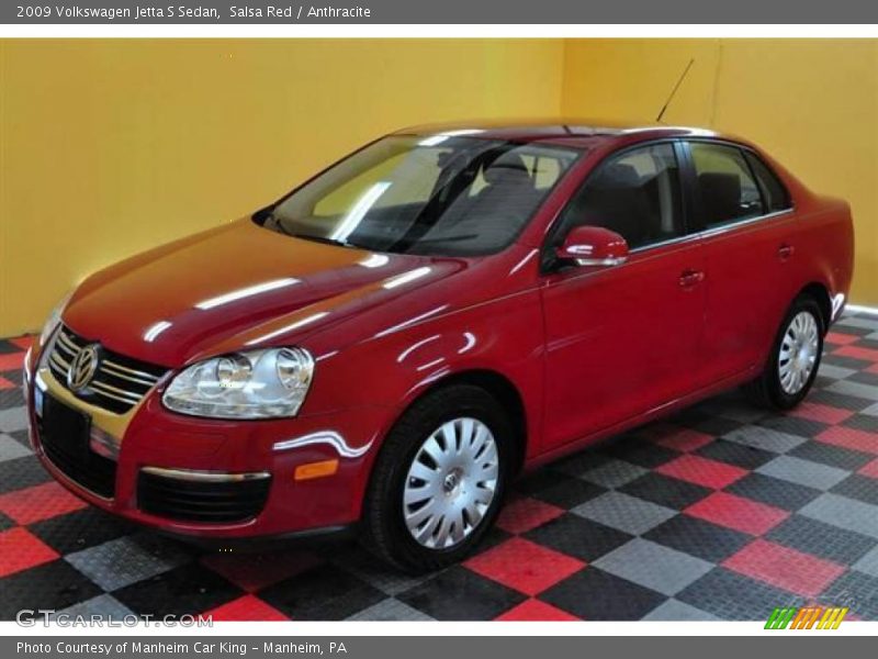 Salsa Red / Anthracite 2009 Volkswagen Jetta S Sedan