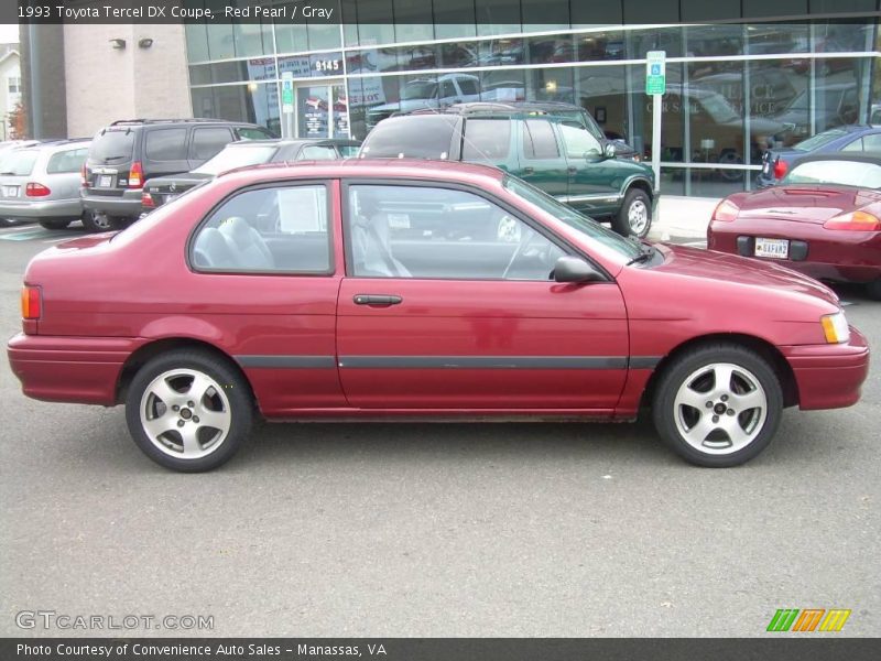 Red Pearl / Gray 1993 Toyota Tercel DX Coupe