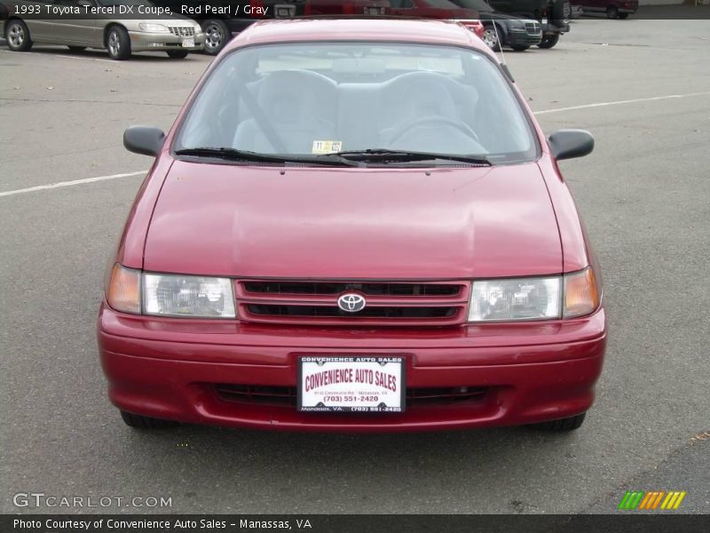 Red Pearl / Gray 1993 Toyota Tercel DX Coupe