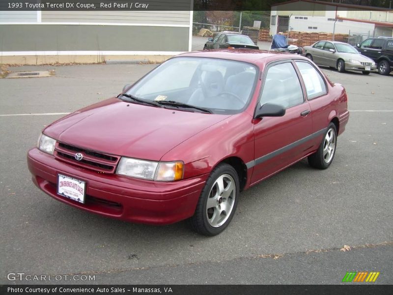 Red Pearl / Gray 1993 Toyota Tercel DX Coupe