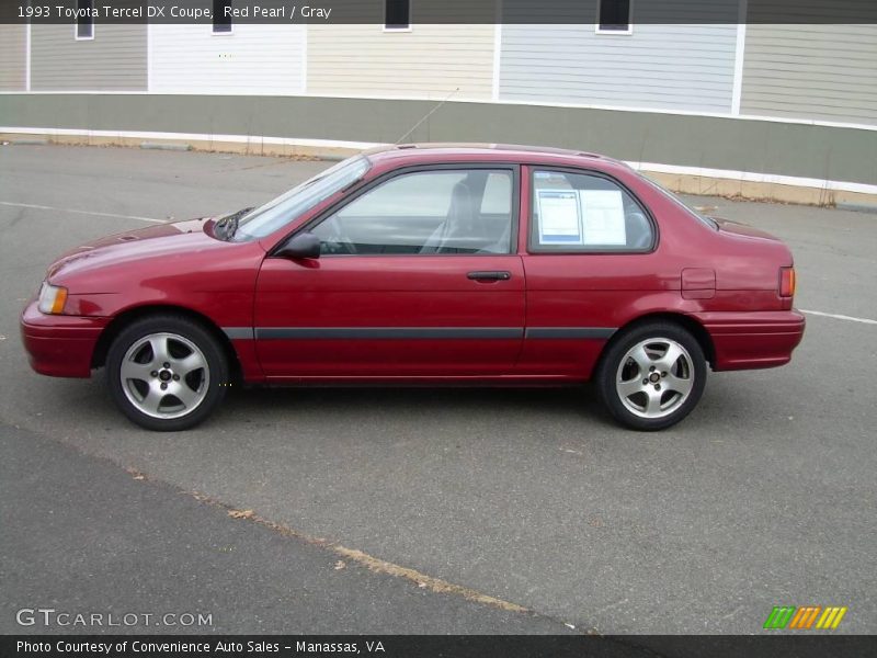 Red Pearl / Gray 1993 Toyota Tercel DX Coupe