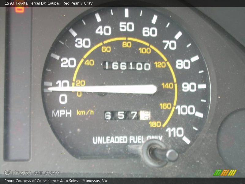 Red Pearl / Gray 1993 Toyota Tercel DX Coupe