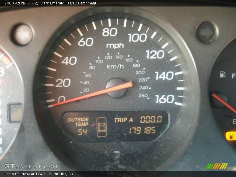 Dark Emerald Pearl / Parchment 2000 Acura TL 3.2