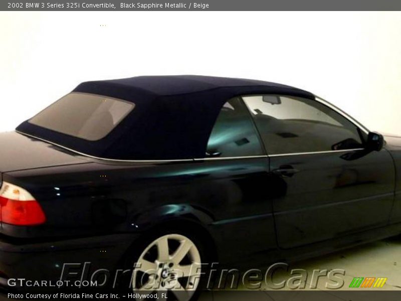 Black Sapphire Metallic / Beige 2002 BMW 3 Series 325i Convertible
