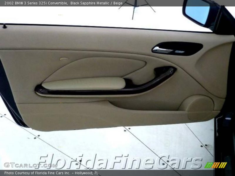 Black Sapphire Metallic / Beige 2002 BMW 3 Series 325i Convertible