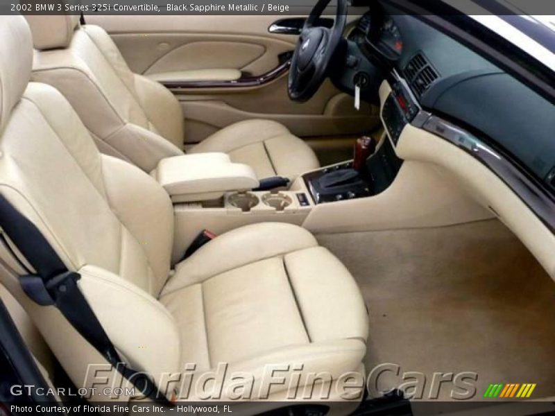 Black Sapphire Metallic / Beige 2002 BMW 3 Series 325i Convertible