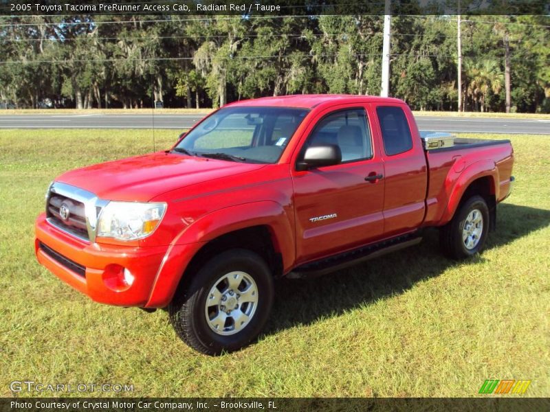 Radiant Red / Taupe 2005 Toyota Tacoma PreRunner Access Cab