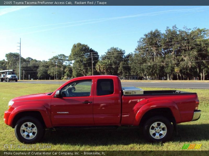 Radiant Red / Taupe 2005 Toyota Tacoma PreRunner Access Cab