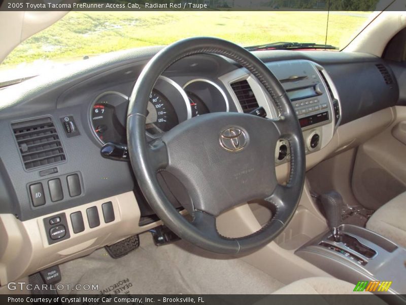 Radiant Red / Taupe 2005 Toyota Tacoma PreRunner Access Cab