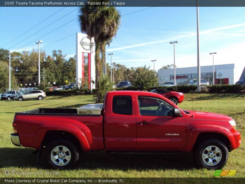 Radiant Red / Taupe 2005 Toyota Tacoma PreRunner Access Cab