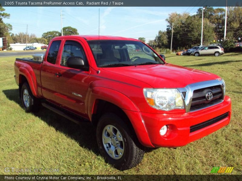 Radiant Red / Taupe 2005 Toyota Tacoma PreRunner Access Cab