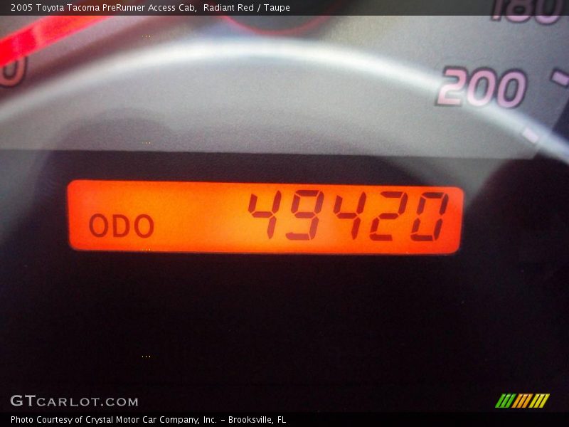 Radiant Red / Taupe 2005 Toyota Tacoma PreRunner Access Cab