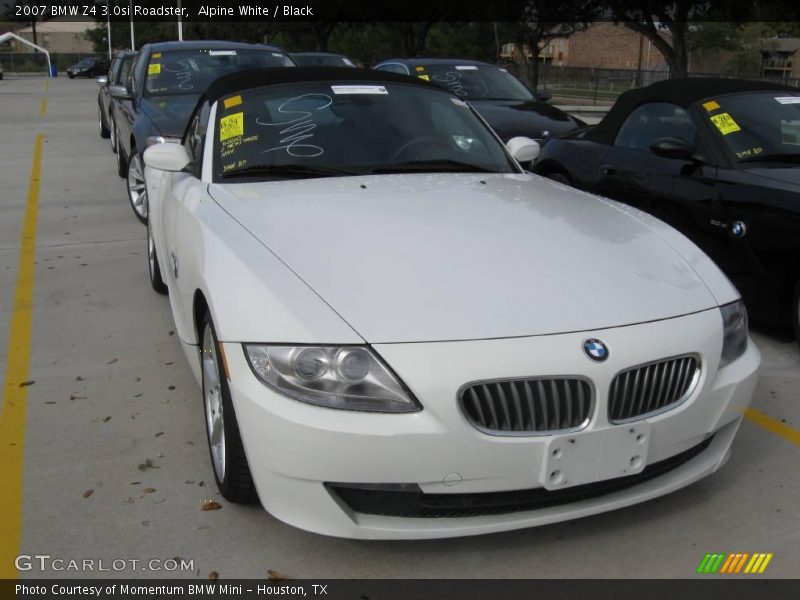 Alpine White / Black 2007 BMW Z4 3.0si Roadster