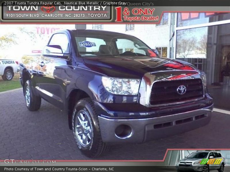 Nautical Blue Metallic / Graphite Gray 2007 Toyota Tundra Regular Cab