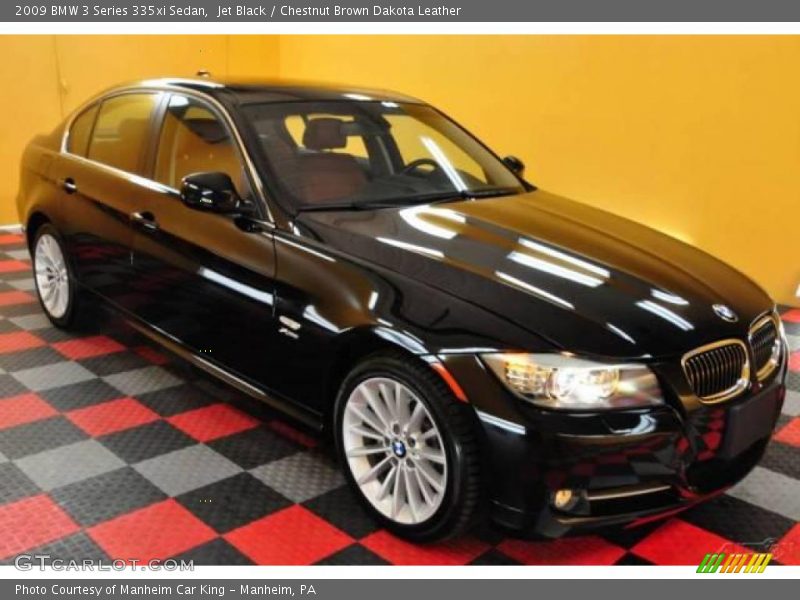 Jet Black / Chestnut Brown Dakota Leather 2009 BMW 3 Series 335xi Sedan