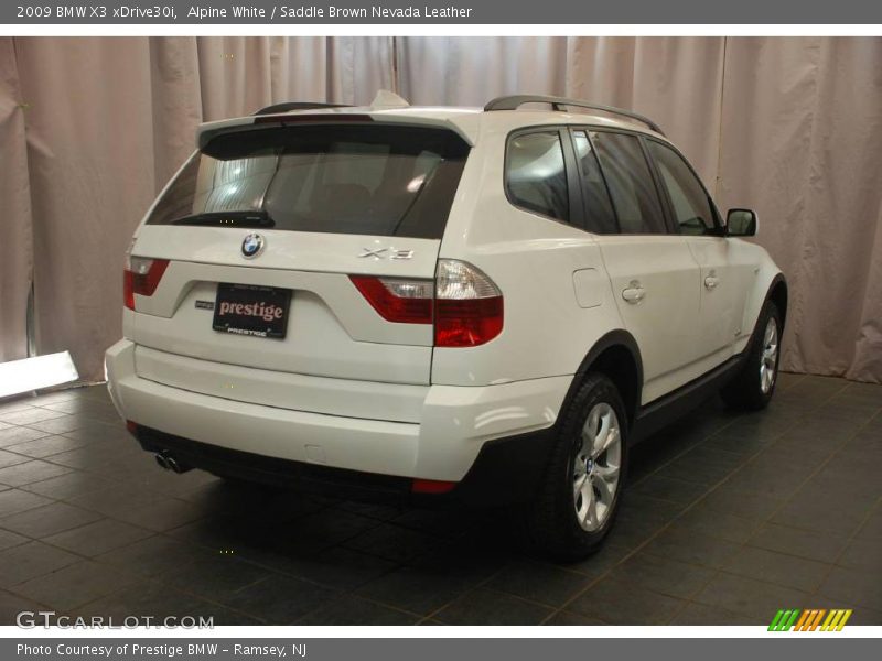 Alpine White / Saddle Brown Nevada Leather 2009 BMW X3 xDrive30i