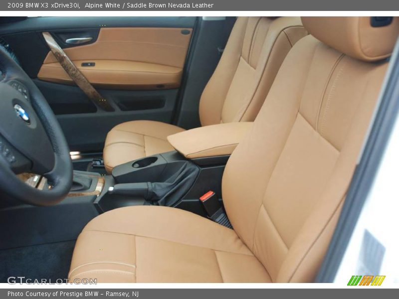 Alpine White / Saddle Brown Nevada Leather 2009 BMW X3 xDrive30i