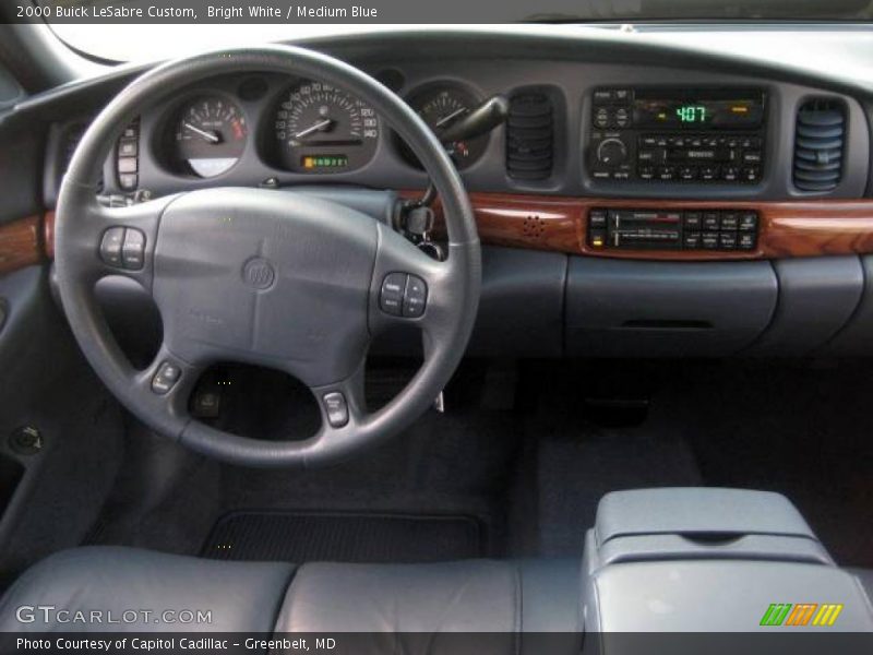 Bright White / Medium Blue 2000 Buick LeSabre Custom