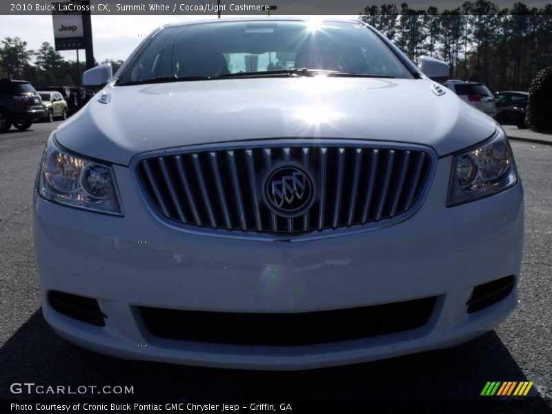 Summit White / Cocoa/Light Cashmere 2010 Buick LaCrosse CX