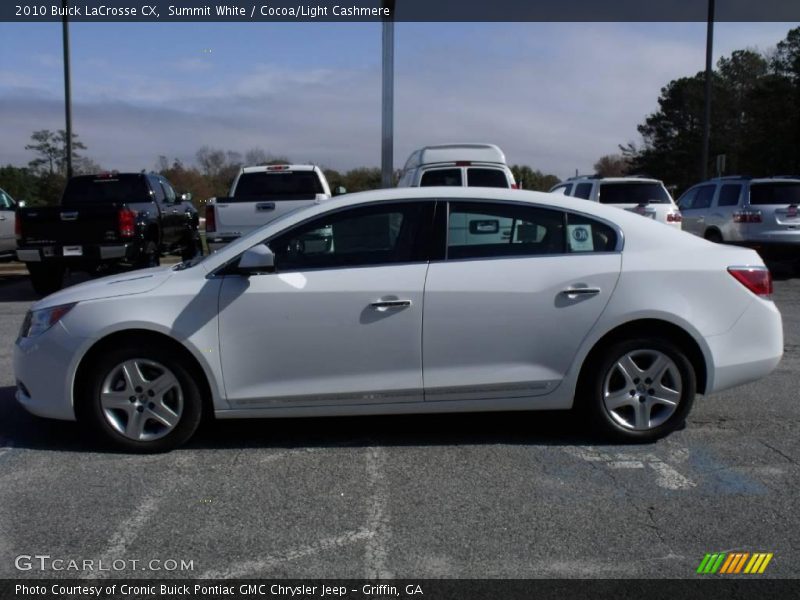 Summit White / Cocoa/Light Cashmere 2010 Buick LaCrosse CX