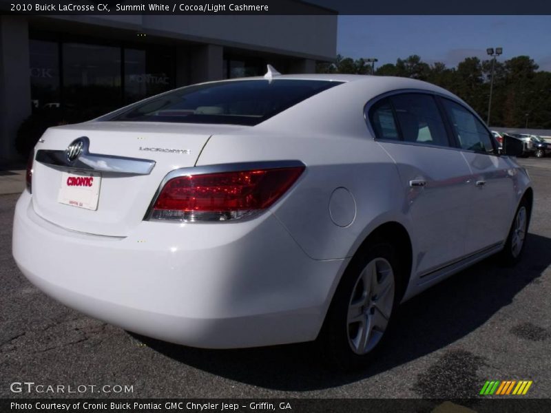 Summit White / Cocoa/Light Cashmere 2010 Buick LaCrosse CX