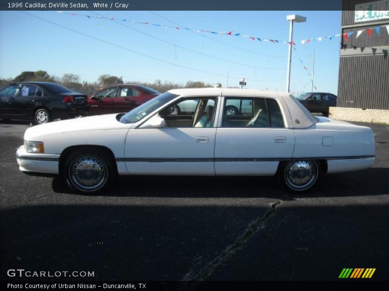 White / Gray 1996 Cadillac DeVille Sedan