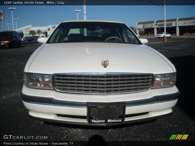 White / Gray 1996 Cadillac DeVille Sedan