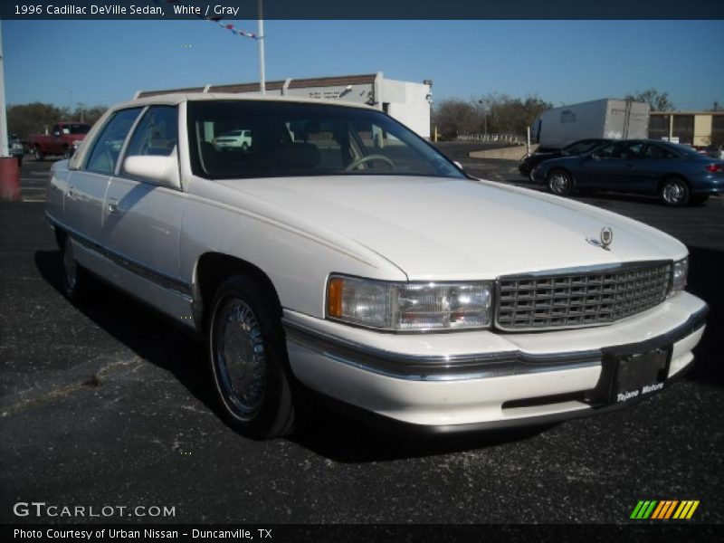 White / Gray 1996 Cadillac DeVille Sedan