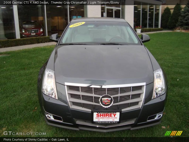 Thunder Gray Chromaflair / Light Titanium/Ebony 2008 Cadillac CTS 4 AWD Sedan