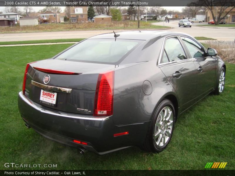 Thunder Gray Chromaflair / Light Titanium/Ebony 2008 Cadillac CTS 4 AWD Sedan