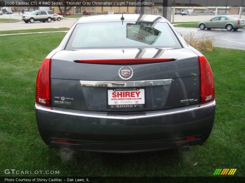 Thunder Gray Chromaflair / Light Titanium/Ebony 2008 Cadillac CTS 4 AWD Sedan