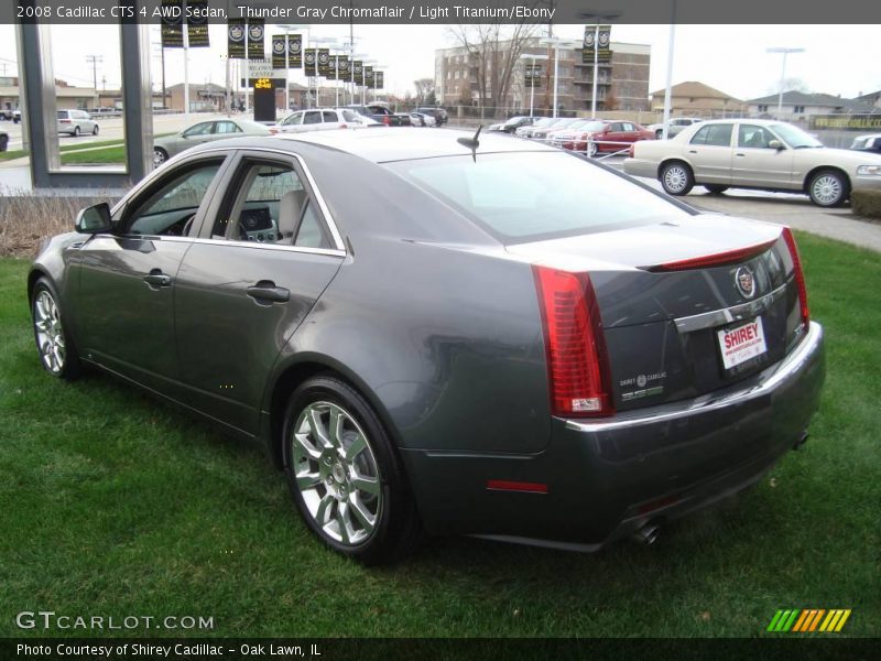 Thunder Gray Chromaflair / Light Titanium/Ebony 2008 Cadillac CTS 4 AWD Sedan