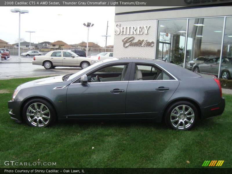 Thunder Gray Chromaflair / Light Titanium/Ebony 2008 Cadillac CTS 4 AWD Sedan