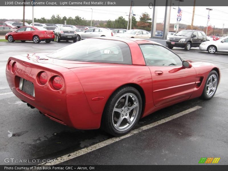 Light Carmine Red Metallic / Black 1998 Chevrolet Corvette Coupe