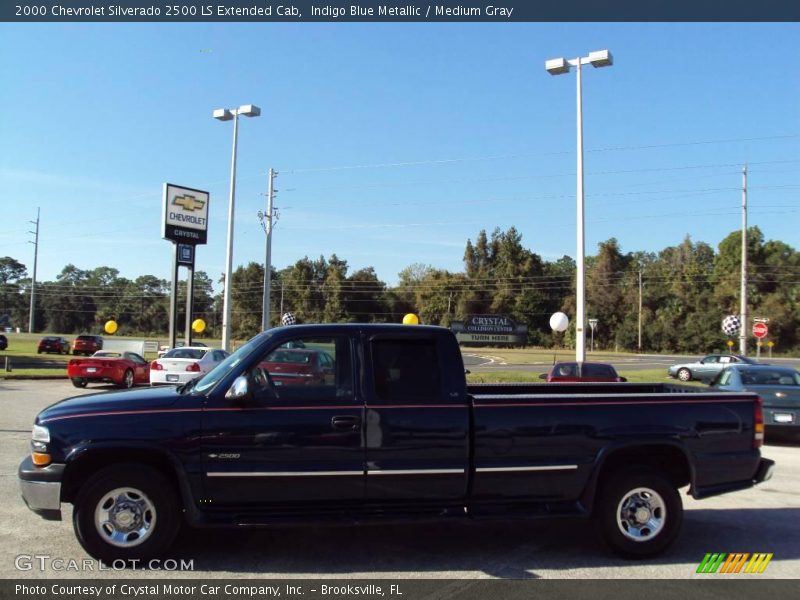 Indigo Blue Metallic / Medium Gray 2000 Chevrolet Silverado 2500 LS Extended Cab