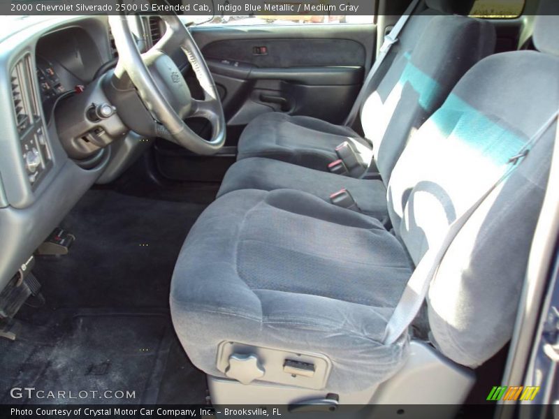 Indigo Blue Metallic / Medium Gray 2000 Chevrolet Silverado 2500 LS Extended Cab